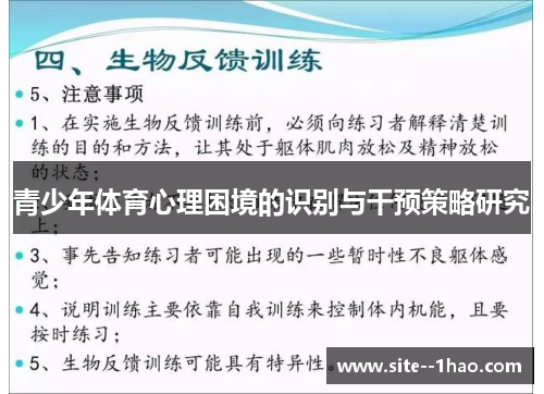 青少年体育心理困境的识别与干预策略研究 青少年体育心理困境的识别与干预策略研究